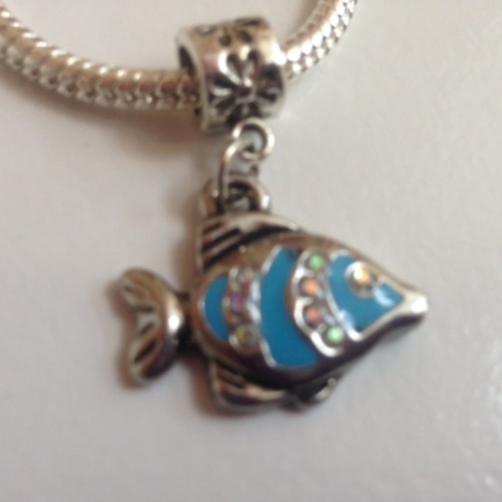 “FISH” Dangling Charm Bead For European Style Charm Bracelets